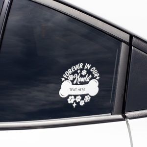 Car Window Pet Memory Decal. In Memory Of Pet. Custom Name Optional!